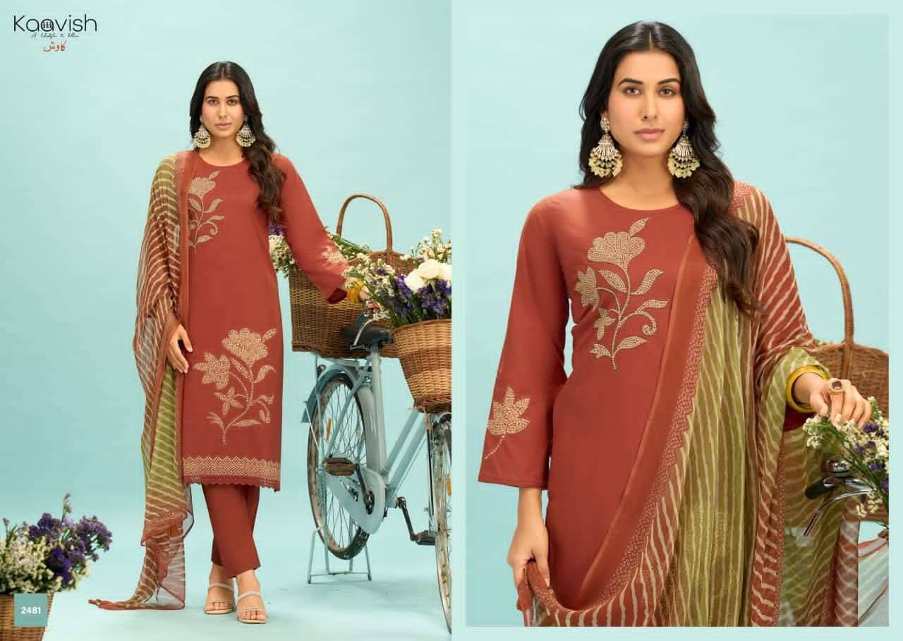 RUBIAA By KAAVISH 2481 To 2484 Stylish Beautiful Colourful PURE LAWN COTTON Dresses At Wholesale Price
